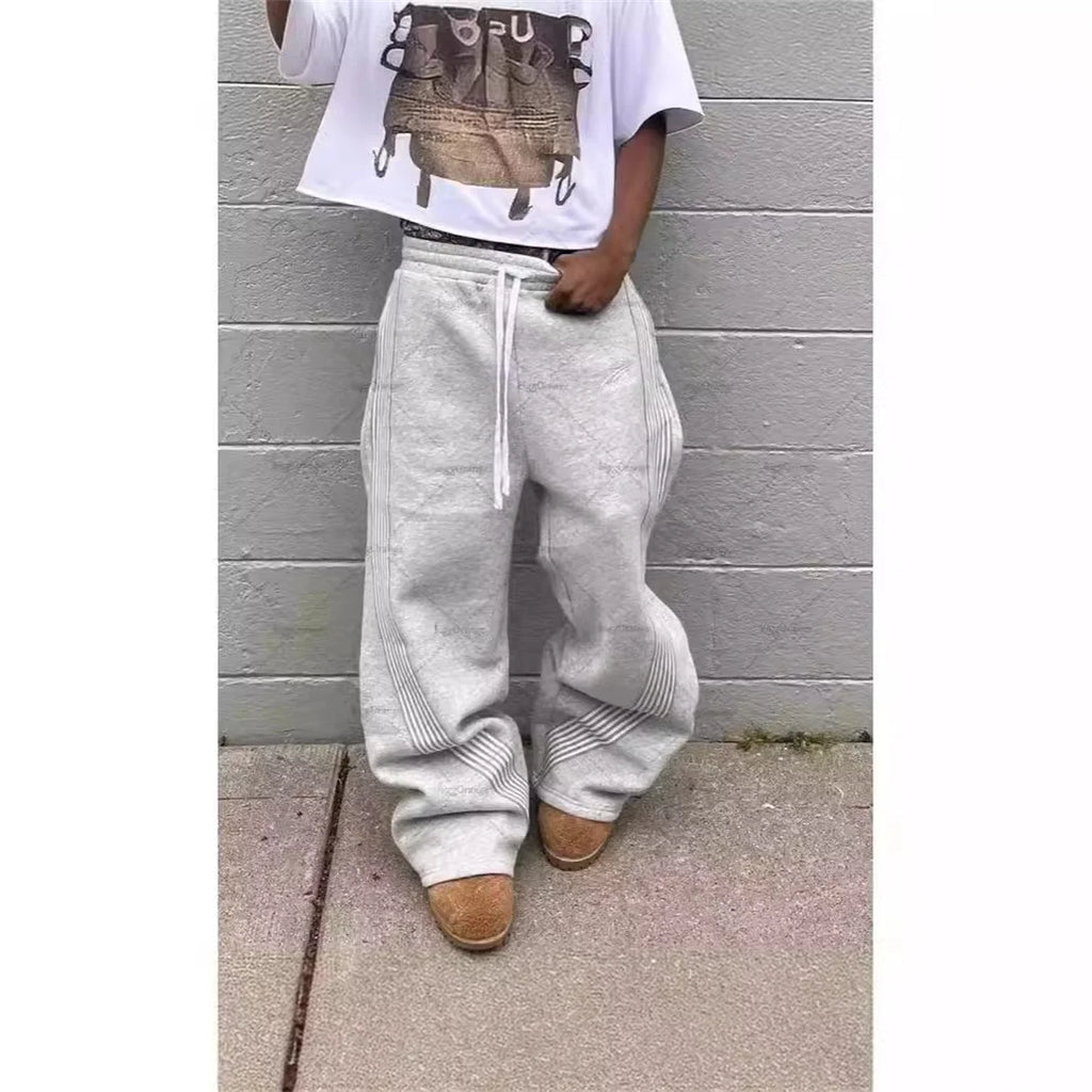 Men's Striped Straight-leg Casual pants