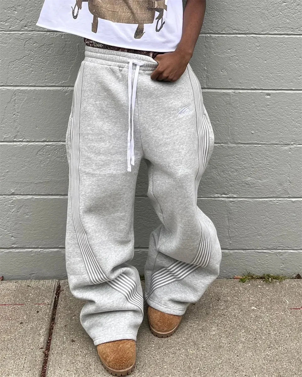 Men's Striped Straight-leg Casual pants