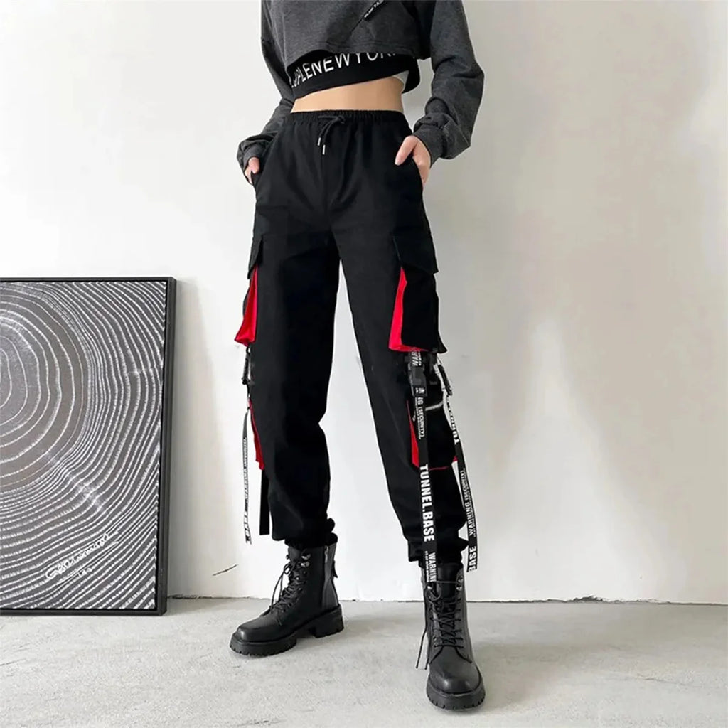 Pants Men Women Aesthetic Harem Pants Punk Pockets Joggers Harajuku Femme Hiphop Trousers Techwear Y2k Egirl Clothes Pants Boys