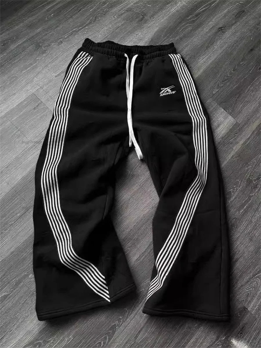 Men's Striped Straight-leg Casual pants