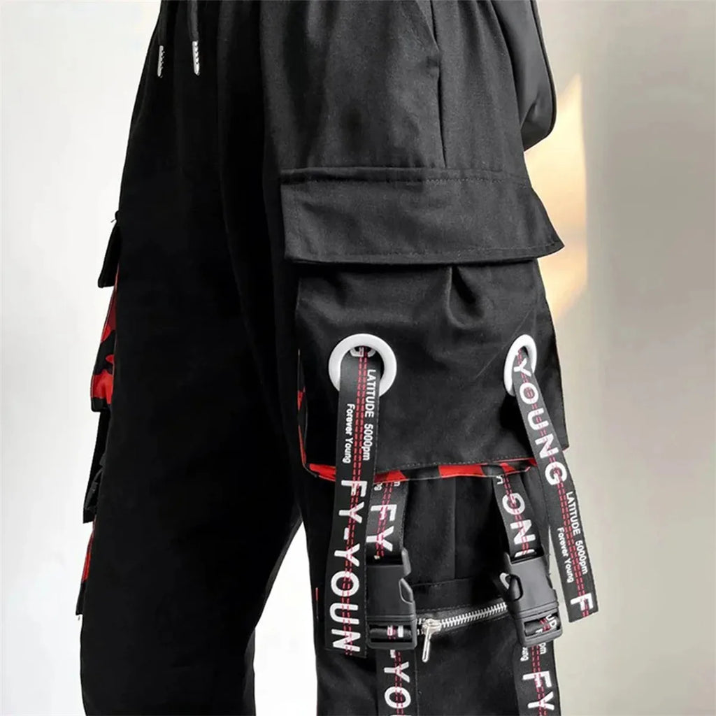 Pants Men Women Aesthetic Harem Pants Punk Pockets Joggers Harajuku Femme Hiphop Trousers Techwear Y2k Egirl Clothes Pants Boys