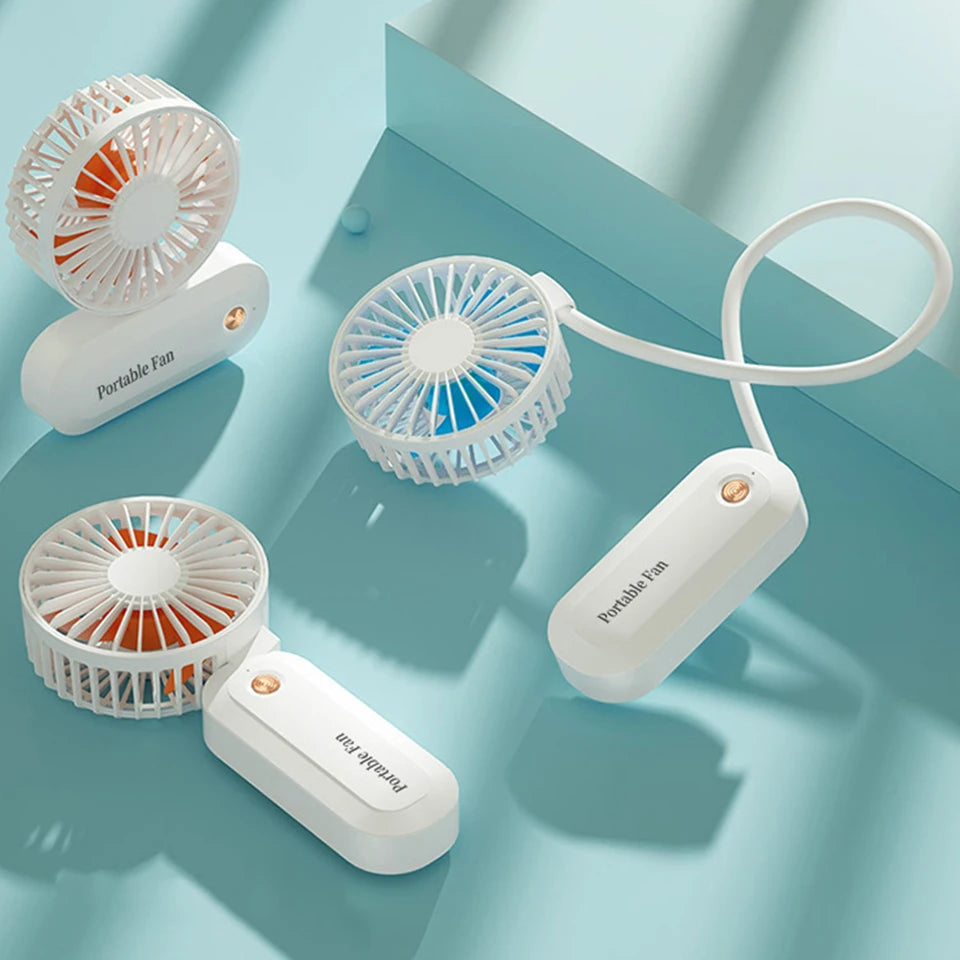 Neck Fan Hands Free, Upgrade Portable Fan with 18650 mAh Battery,3 Speeds Cooling Fan with USB Charging for Travel,Gym Run JMF-4