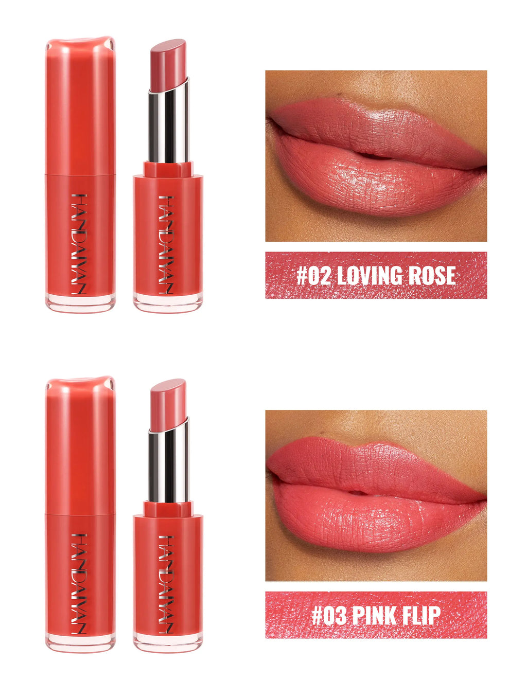 Velvet Lipstick 8 Colors Natural Moisturizing Waterproof Long-Lasting Color Non-stick Natural Daily Look Lipsticks