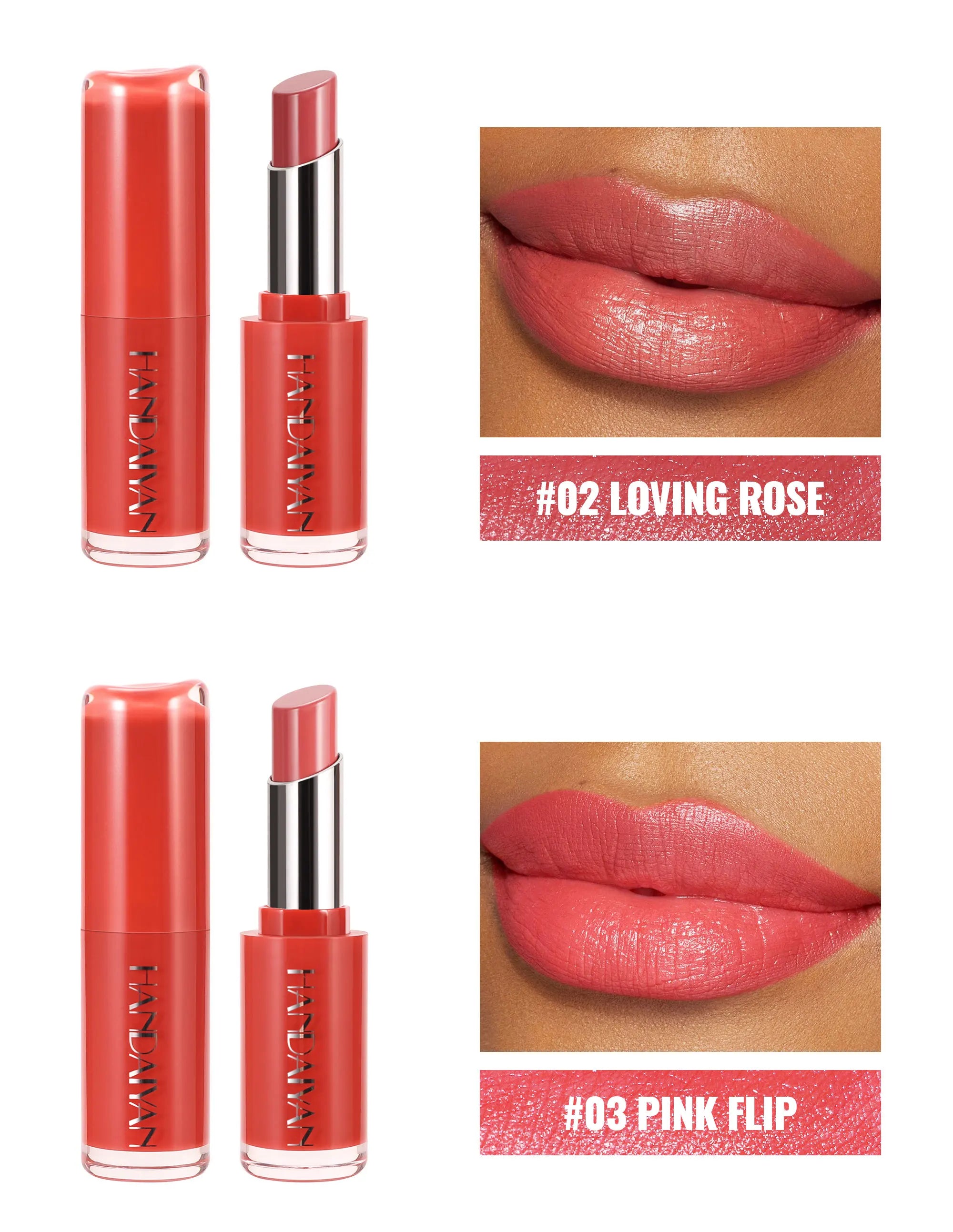Velvet Lipstick 8 Colors Natural Moisturizing Waterproof Long-Lasting Color Non-stick Natural Daily Look Lipsticks
