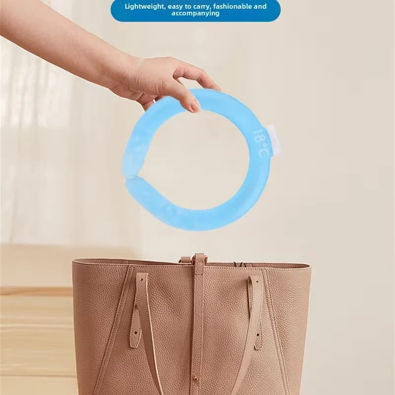 Summer cooling neck with ice neck cooler, portable ice collar, cooling device for high temperatures, neck cooling ice ring