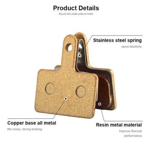 2 Pair Bicycle Hydraulic Disc Metal Brake Pads For Shimano SRAM AVID HAYES Magura ZOOM B01S Cycling MTB Bike Part Accessories