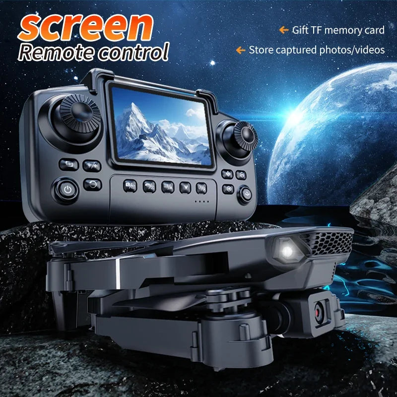 DWI Professional PRO Drone with screen 8K HD Camera WiFi FPV Foldable RC Quadcopter Helicopter Toy for Kids Adults Outdoor Gifts