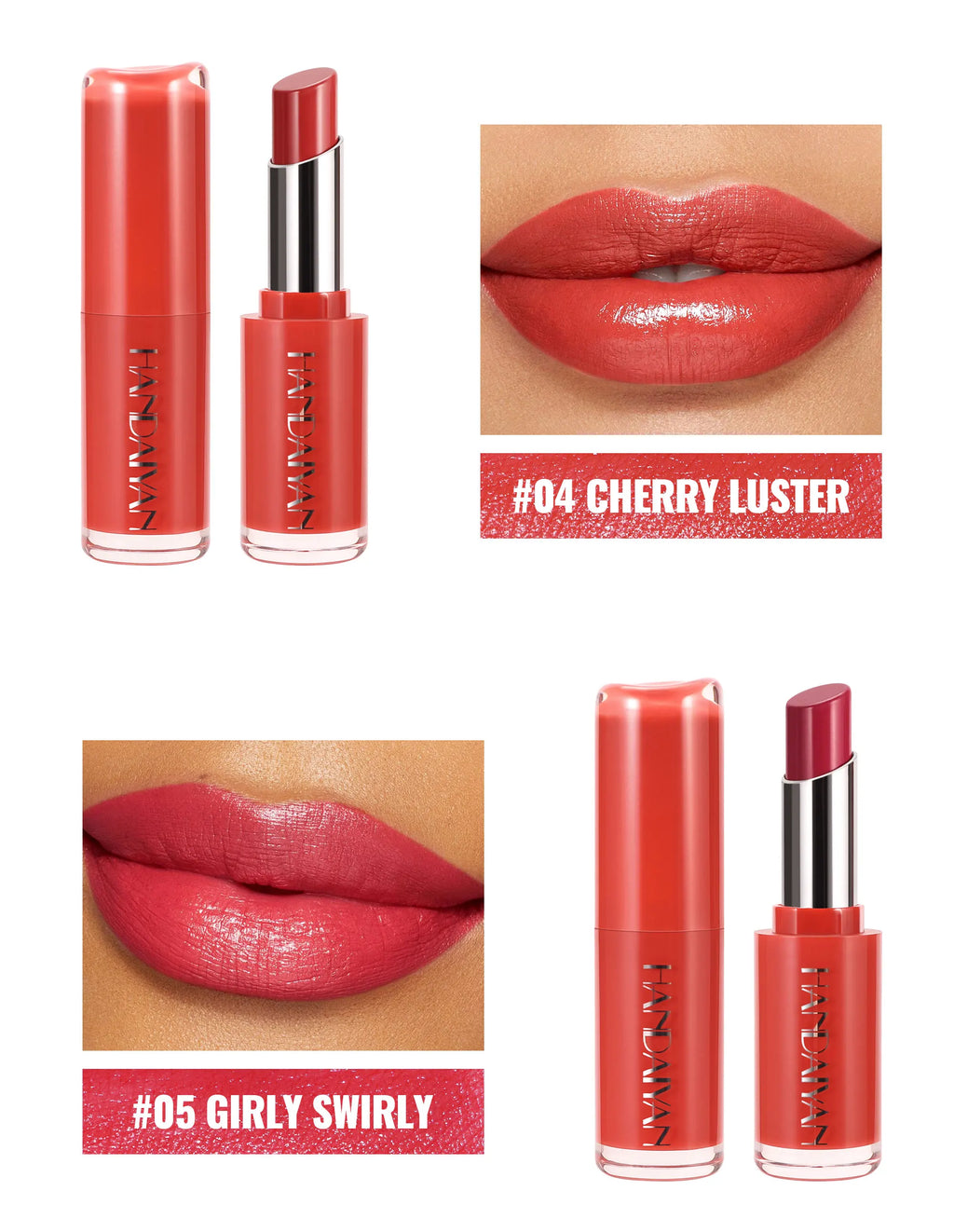 Velvet Lipstick 8 Colors Natural Moisturizing Waterproof Long-Lasting Color Non-stick Natural Daily Look Lipsticks