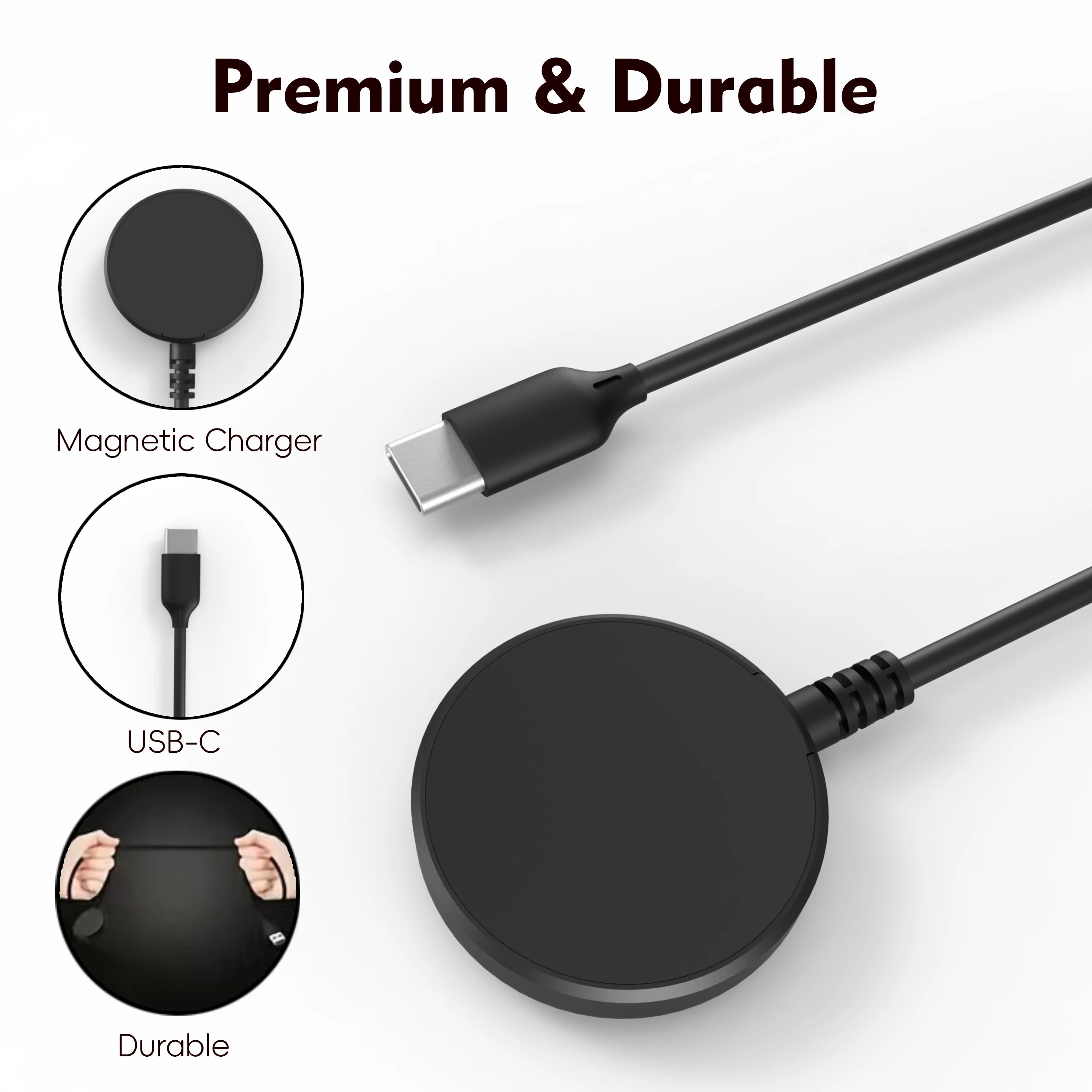 Wireless charger Galaxy Watch Charger for Galaxy Watch 3/4/5/6/7/8, FE, Ultra, 4/6/8 Classic.5 Pro,Active 1/2  USB-A USB-C
