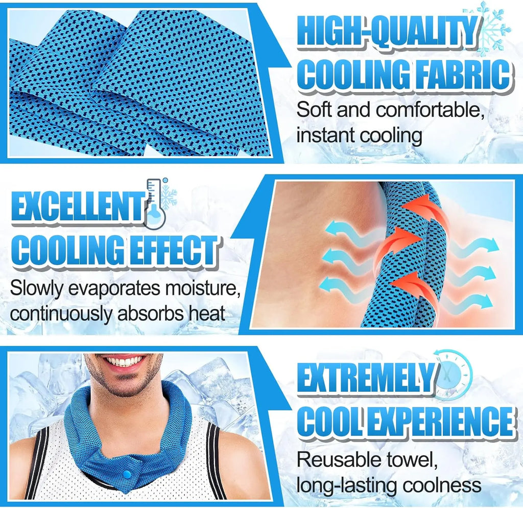 Cooling Neck Scarf Summer Outdoor Ice Neck Ring For Fitness Camping Cycling Fishing Working Travel Portable Cooling Supplies 1pc