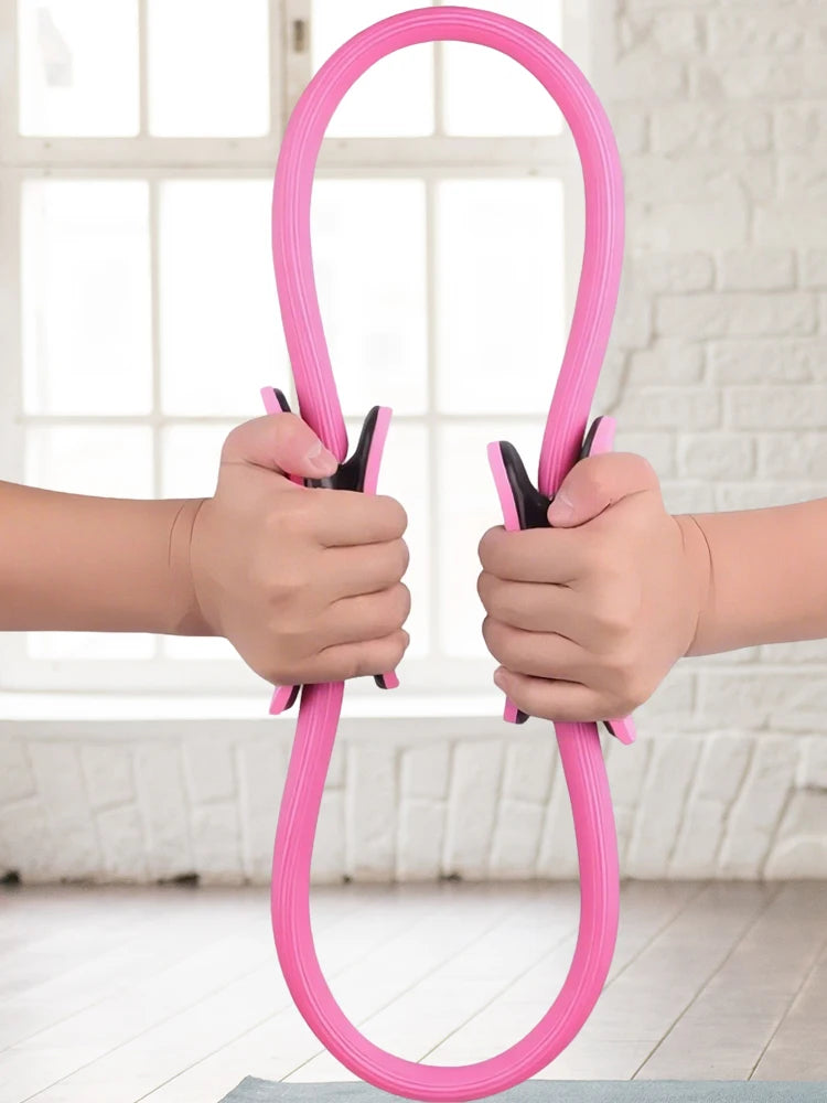 Pilates Ring Yoga Rings with Non Slip Handles Fitness Circle Portable Flexible Resistance Exercise Equipment for Women