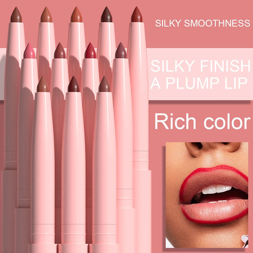 DUNUF New 6 Color Lipstick Lip Liner Set Velvet Matte Lip Pencil Waterproof Natural Outline Lip Contour Line Makeup Lipliner Pen