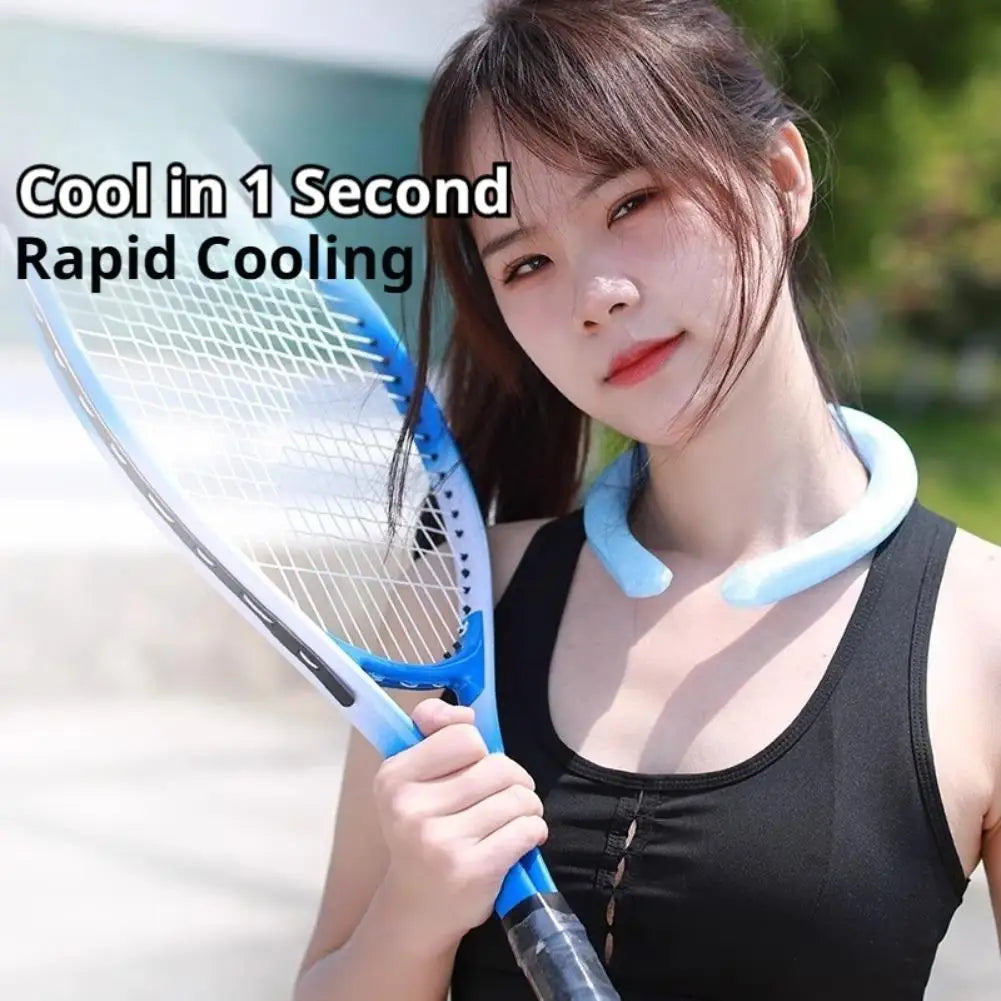 Reusable Neck Cooling Ring Portable Summer Cool Tube Wearable Ice Cushion Neck Cooler For Indoor Outdoor Sports Leisure Activity