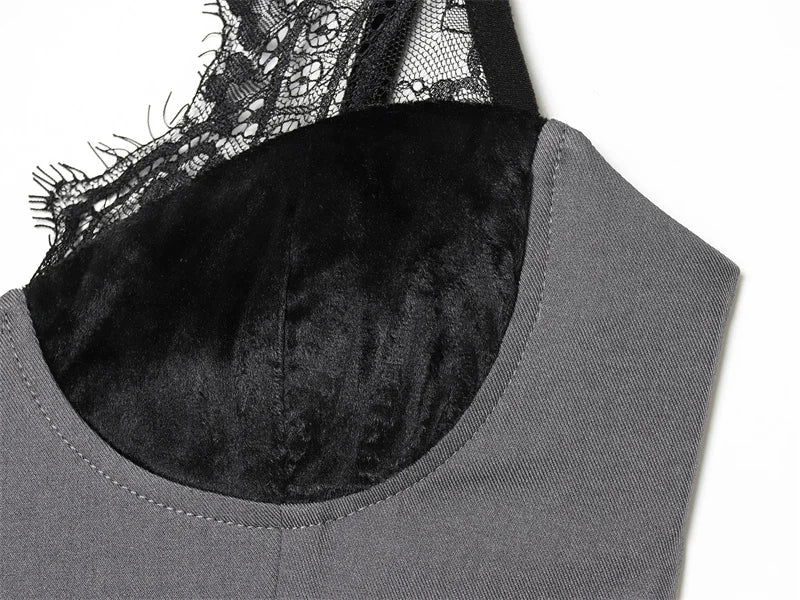 Women's Dress 2025 New Fashion Sexy Lace Deep V-Neck Slip Dress for Women Ersonality Unique Chic Women Slim Dress
