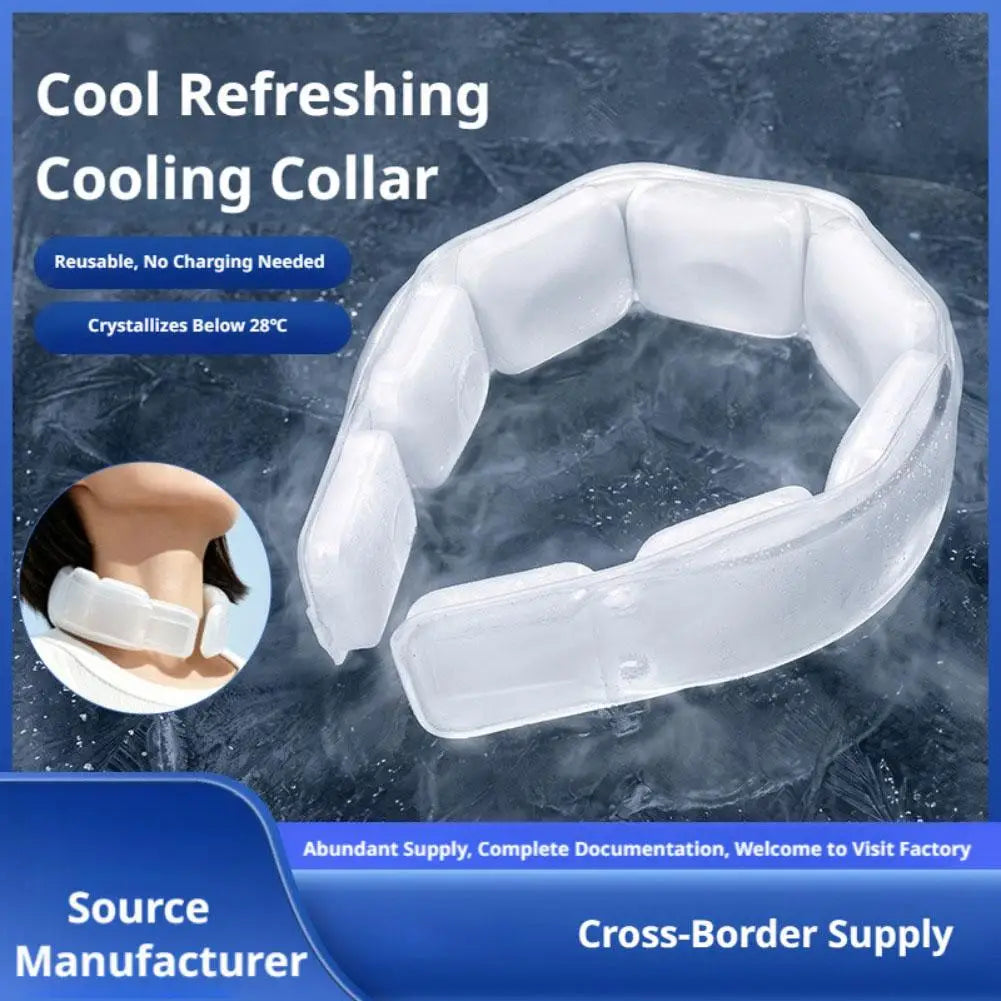 New Wearable Ice Neck Wrap Long Lasting Cooling Neckband Indoor Outdoor Sports  Under 28 Degrees Anywhere Cold Gel Neck Cooler