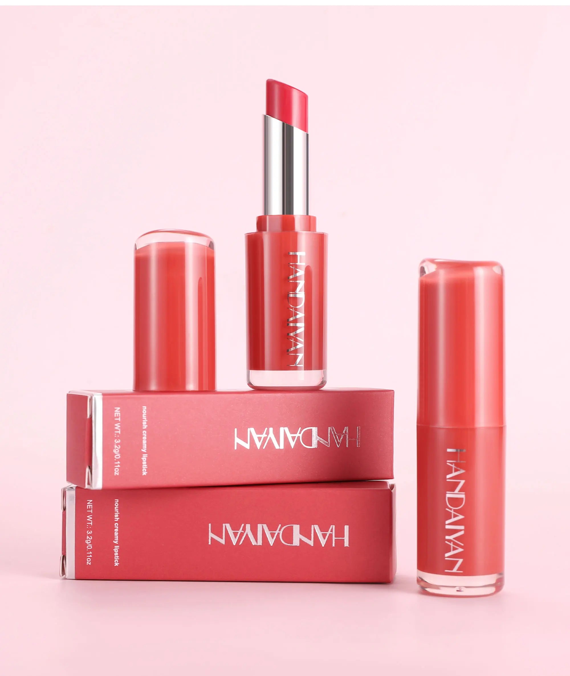 Velvet Lipstick 8 Colors Natural Moisturizing Waterproof Long-Lasting Color Non-stick Natural Daily Look Lipsticks