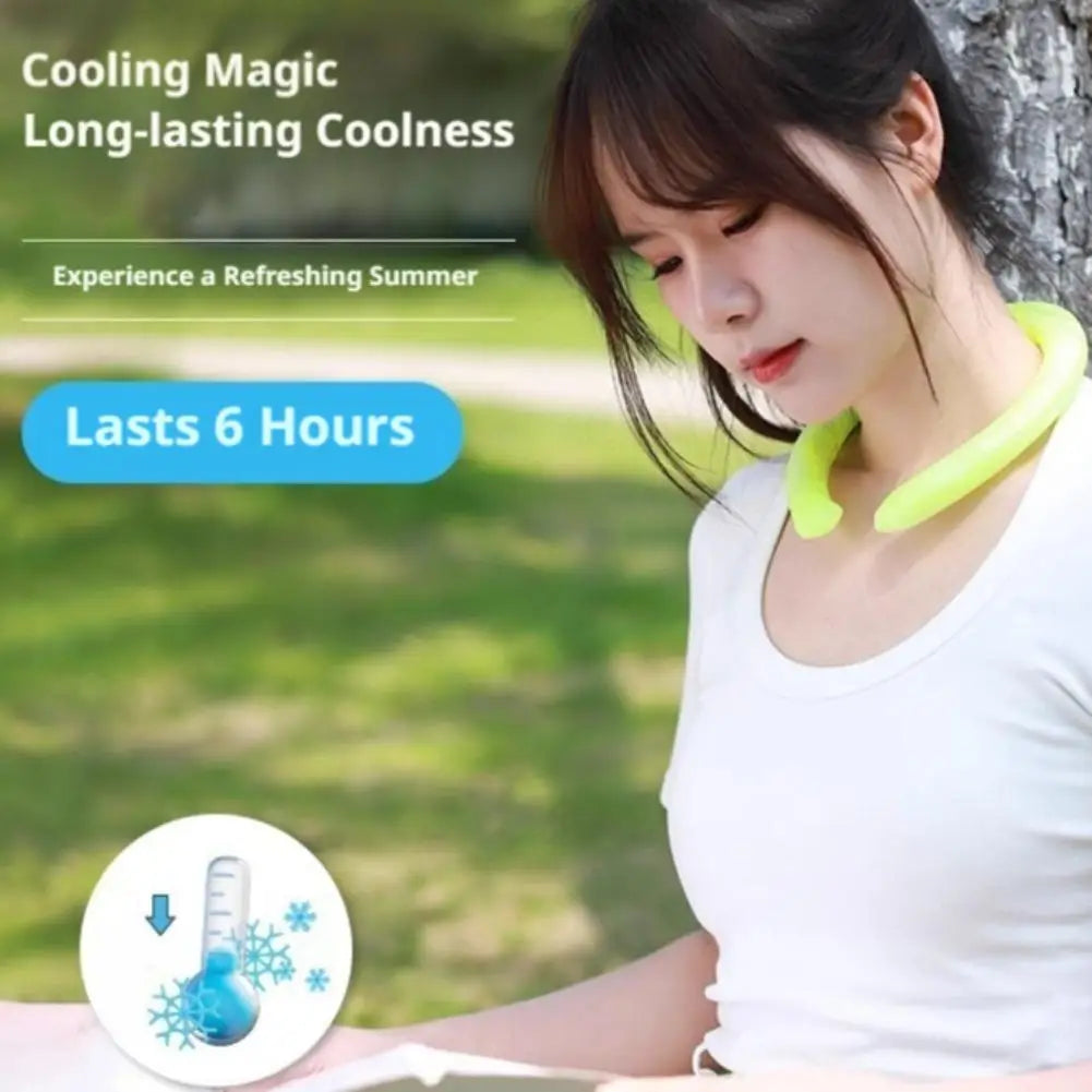 Reusable Neck Cooling Ring Portable Summer Cool Tube Wearable Ice Cushion Neck Cooler For Indoor Outdoor Sports Leisure Activity