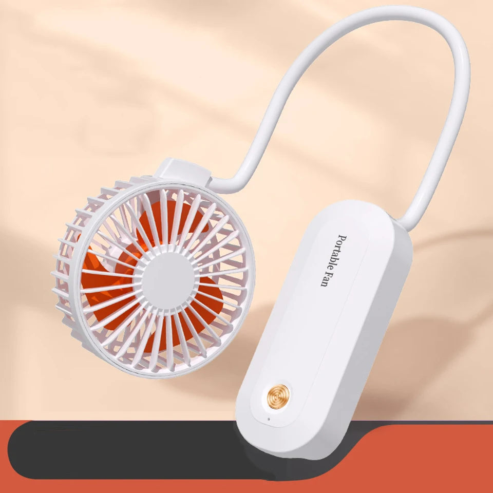 Neck Fan Hands Free, Upgrade Portable Fan with 18650 mAh Battery,3 Speeds Cooling Fan with USB Charging for Travel,Gym Run JMF-4