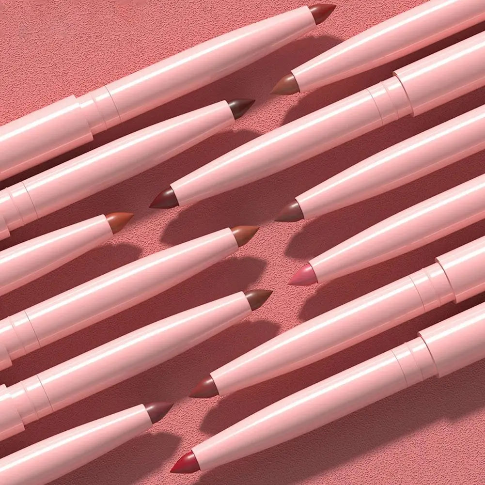 DUNUF 6pcs Lip Liner Pen Set Long-Lasting, Waterproof Sweatproof, Easy Coloring Non-fading Color Rendering Lip Gloss Set Beauty