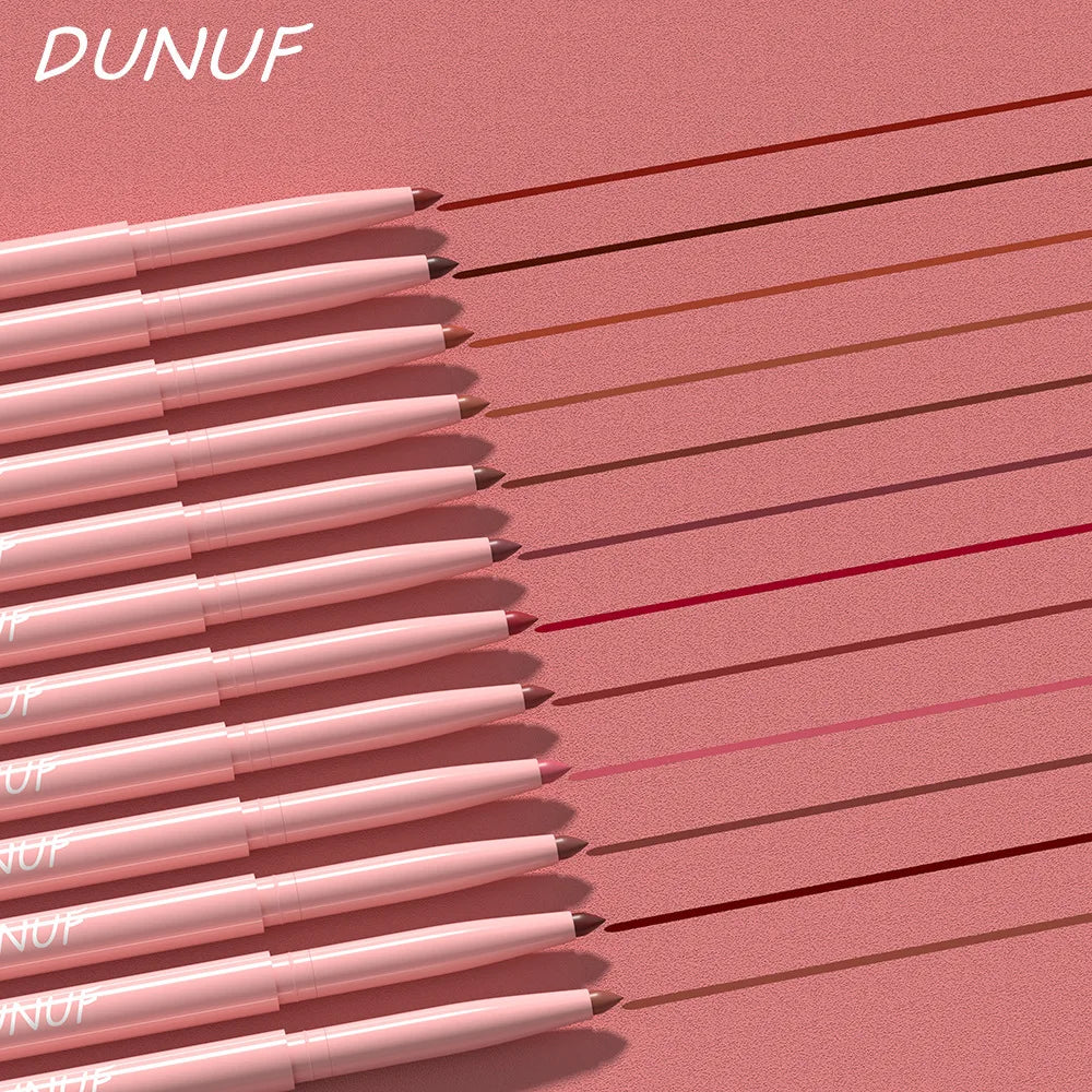 DUNUF New 6 Color Lipstick Lip Liner Set Velvet Matte Lip Pencil Waterproof Natural Outline Lip Contour Line Makeup Lipliner Pen