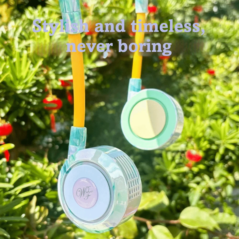 Foldable Design Bladeless Neck Fan Low Noise Operation Lightweight Construction Portable Neck Fan USB Powered 360° Cooling