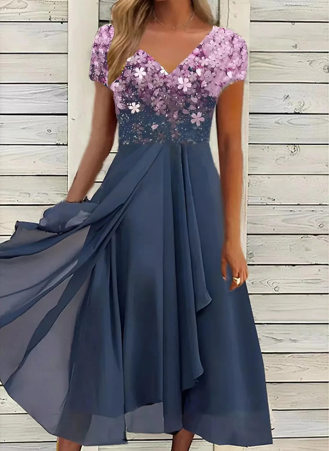 Women'S Dress Chiffon Elegant Lace Patchwork Dress Cut-Out Long Dress Bridesmaid Evening Dress   Vestidos 2025