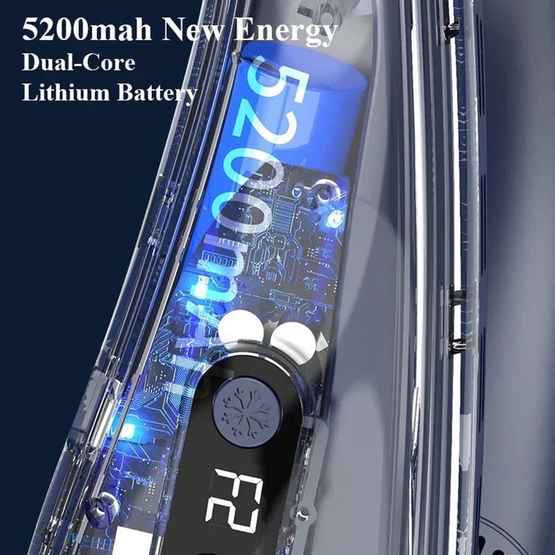 Neck Air Conditioner Portable Neck Fan Rechargeable Semiconductor Cooling Bladeless Fan Outdoor Personal Fan Wearable Coo