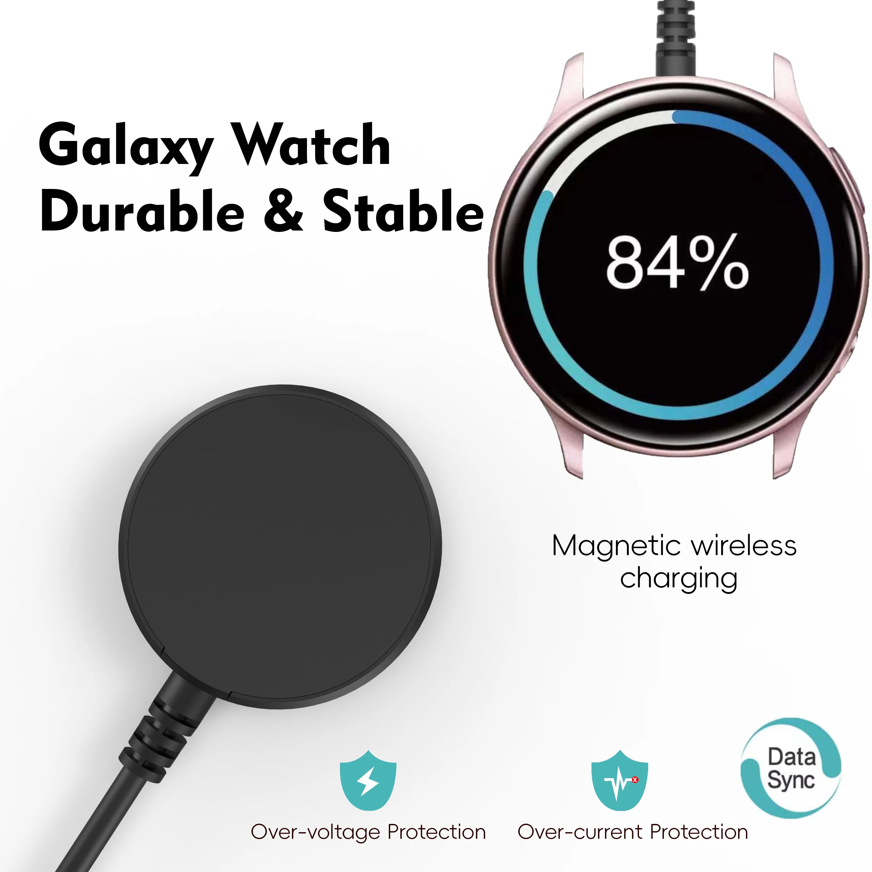 Wireless charger Galaxy Watch Charger for Galaxy Watch 3/4/5/6/7/8, FE, Ultra, 4/6/8 Classic.5 Pro,Active 1/2  USB-A USB-C