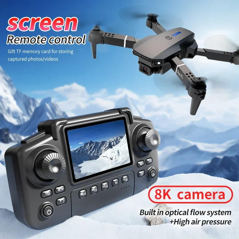 DWI Professional PRO Drone with screen 8K HD Camera WiFi FPV Foldable RC Quadcopter Helicopter Toy for Kids Adults Outdoor Gifts