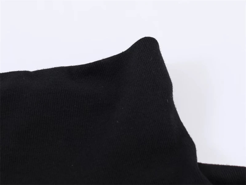Women's Dress 2026 New Fashion Spring Summer Black Asymmetric Ruffle Dress for Women Casual Chic Personality Top