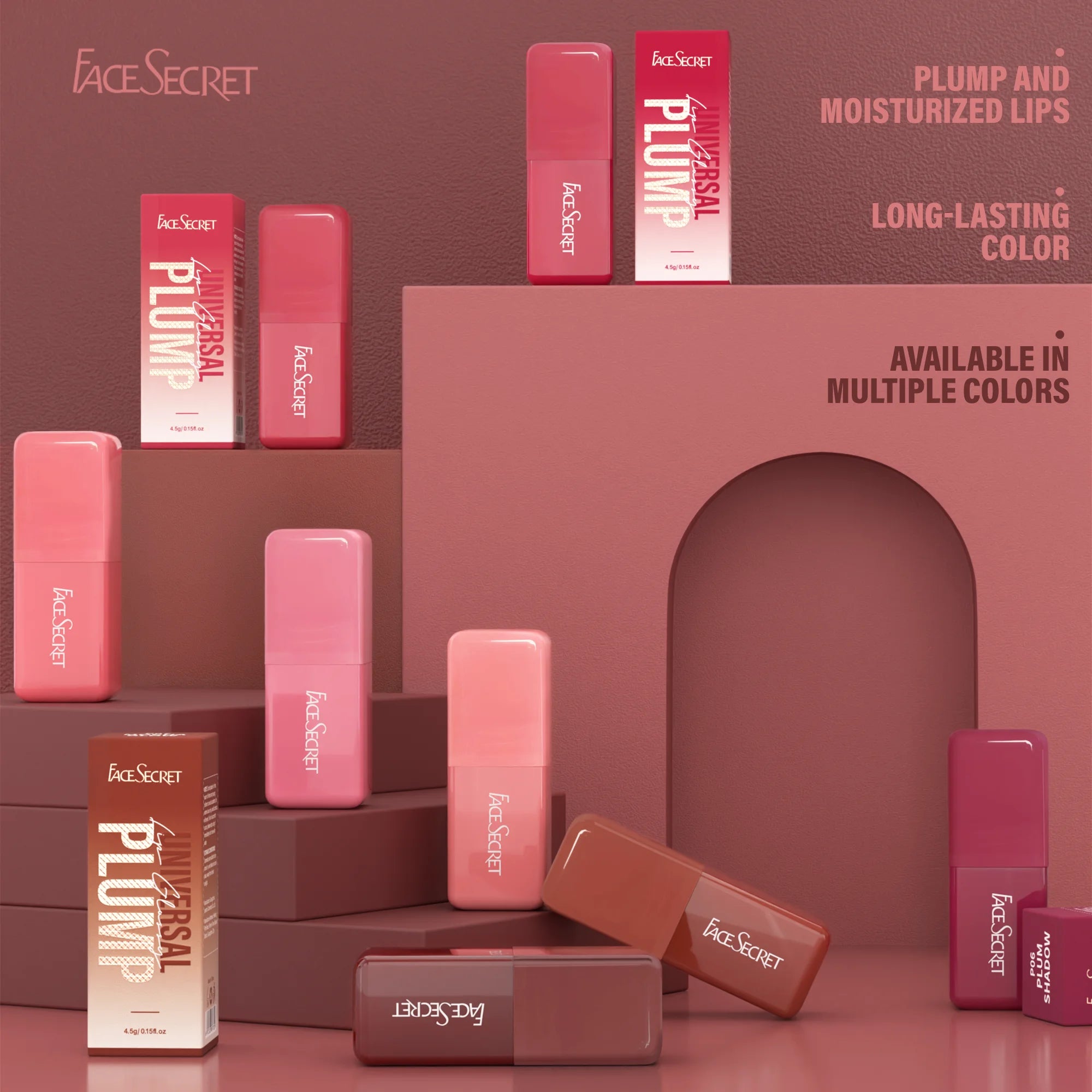 8 Color Universal Plump Lip Tint Water Gloss Tint,Moisturizing Waterproof Liquid Lipstick, Non-Stick,High Pigment,Long-Lasting