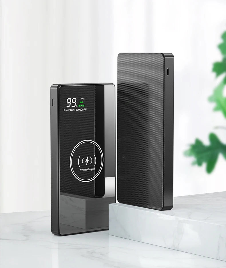 Wireless Charger Power Bank mirror Portable Battery Charger for iPhone 15 Xiaomi Huawei 20000mAh 22.5W  Fast Charging Powerbank