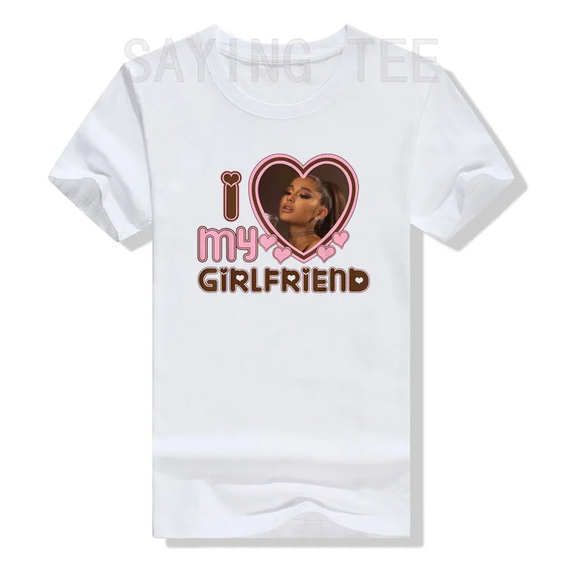 Mens I Love My Girlfriend Shirt for You T-Shirt Boyfriends Tee Top Gifts BF Outfit Customizable Girlfriends Photo Design Apparel