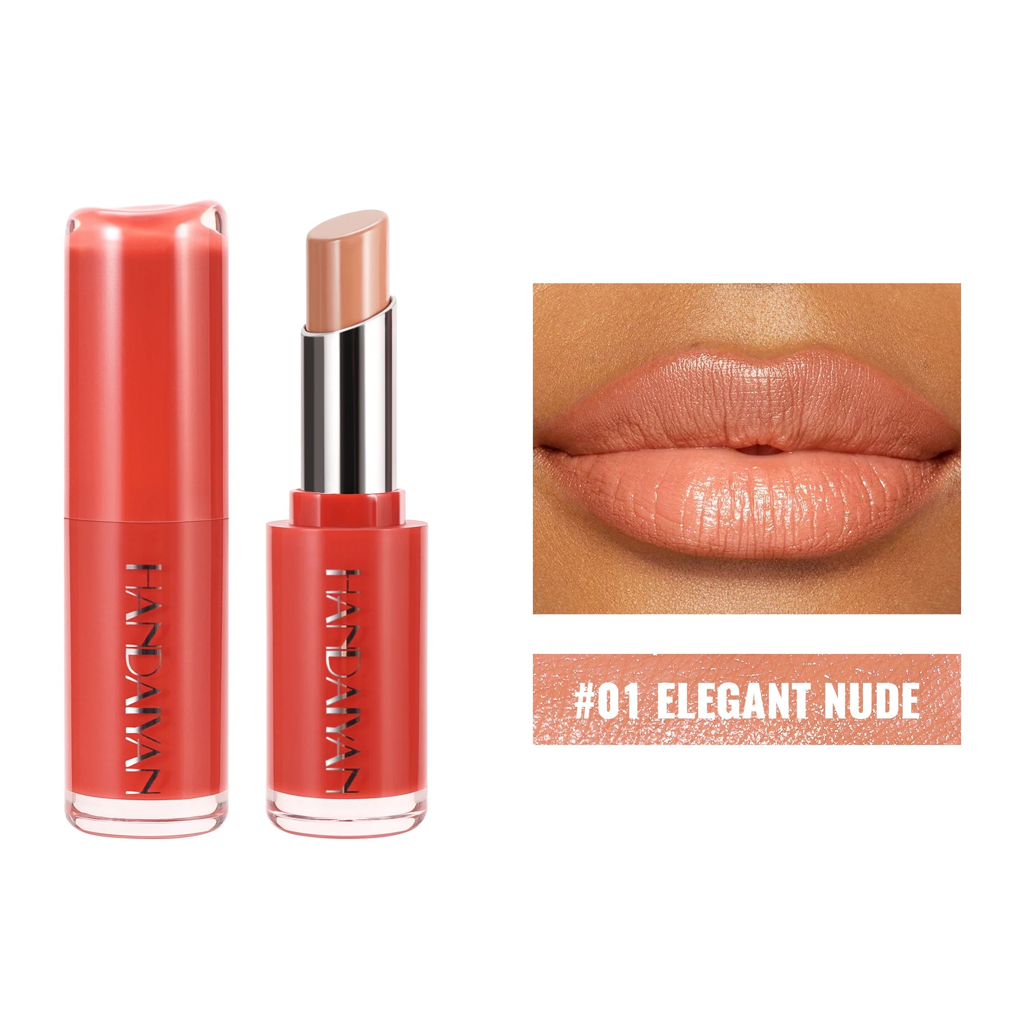 Velvet Lipstick 8 Colors Natural Moisturizing Waterproof Long-Lasting Color Non-stick Natural Daily Look Lipsticks