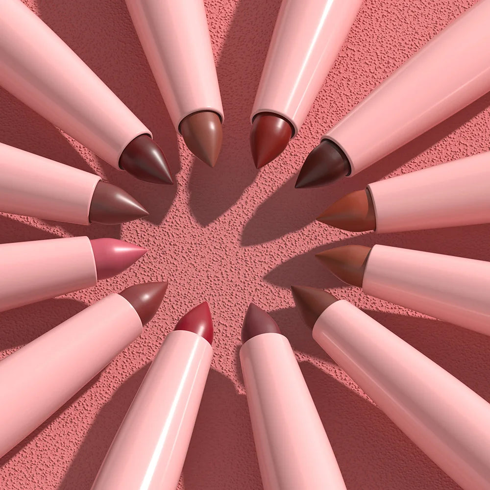 DUNUF New 6 Color Lipstick Lip Liner Set Velvet Matte Lip Pencil Waterproof Natural Outline Lip Contour Line Makeup Lipliner Pen