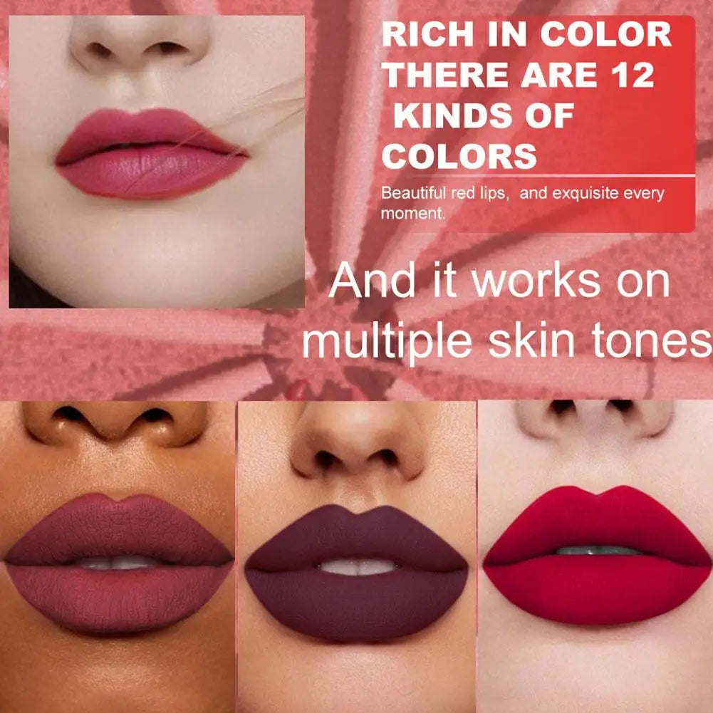 DUNUF 6pcs Lip Liner Pen Set Long-Lasting, Waterproof Sweatproof, Easy Coloring Non-fading Color Rendering Lip Gloss Set Beauty