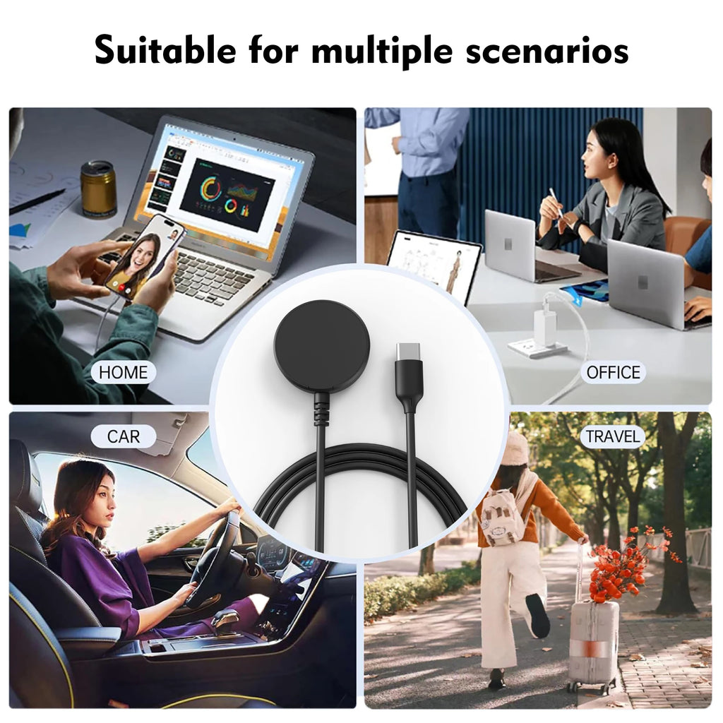 Wireless charger Galaxy Watch Charger for Galaxy Watch 3/4/5/6/7/8, FE, Ultra, 4/6/8 Classic.5 Pro,Active 1/2  USB-A USB-C