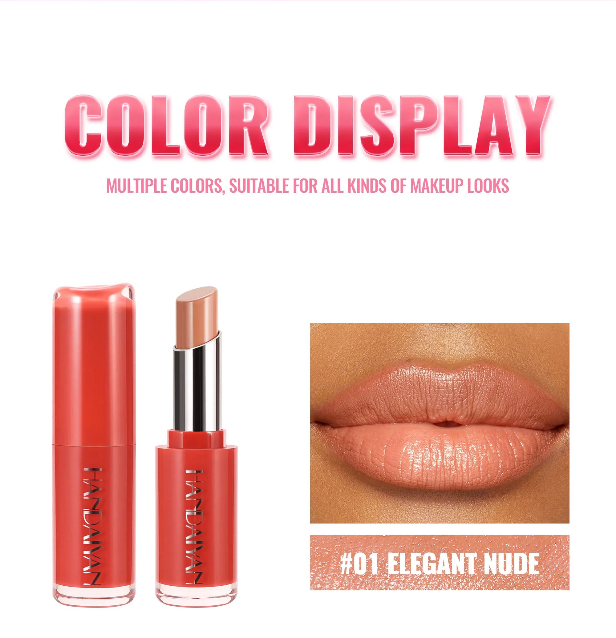 Velvet Lipstick 8 Colors Natural Moisturizing Waterproof Long-Lasting Color Non-stick Natural Daily Look Lipsticks