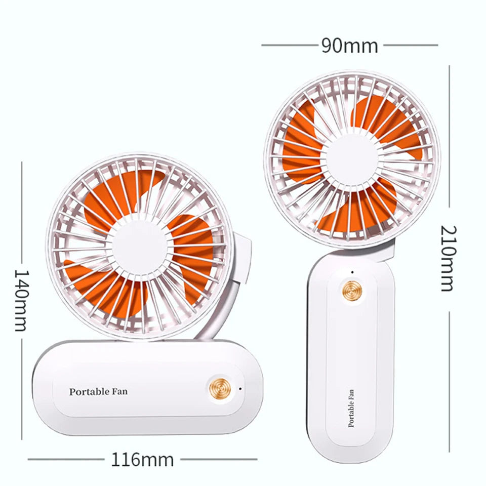 Neck Fan Hands Free, Upgrade Portable Fan with 18650 mAh Battery,3 Speeds Cooling Fan with USB Charging for Travel,Gym Run JMF-4
