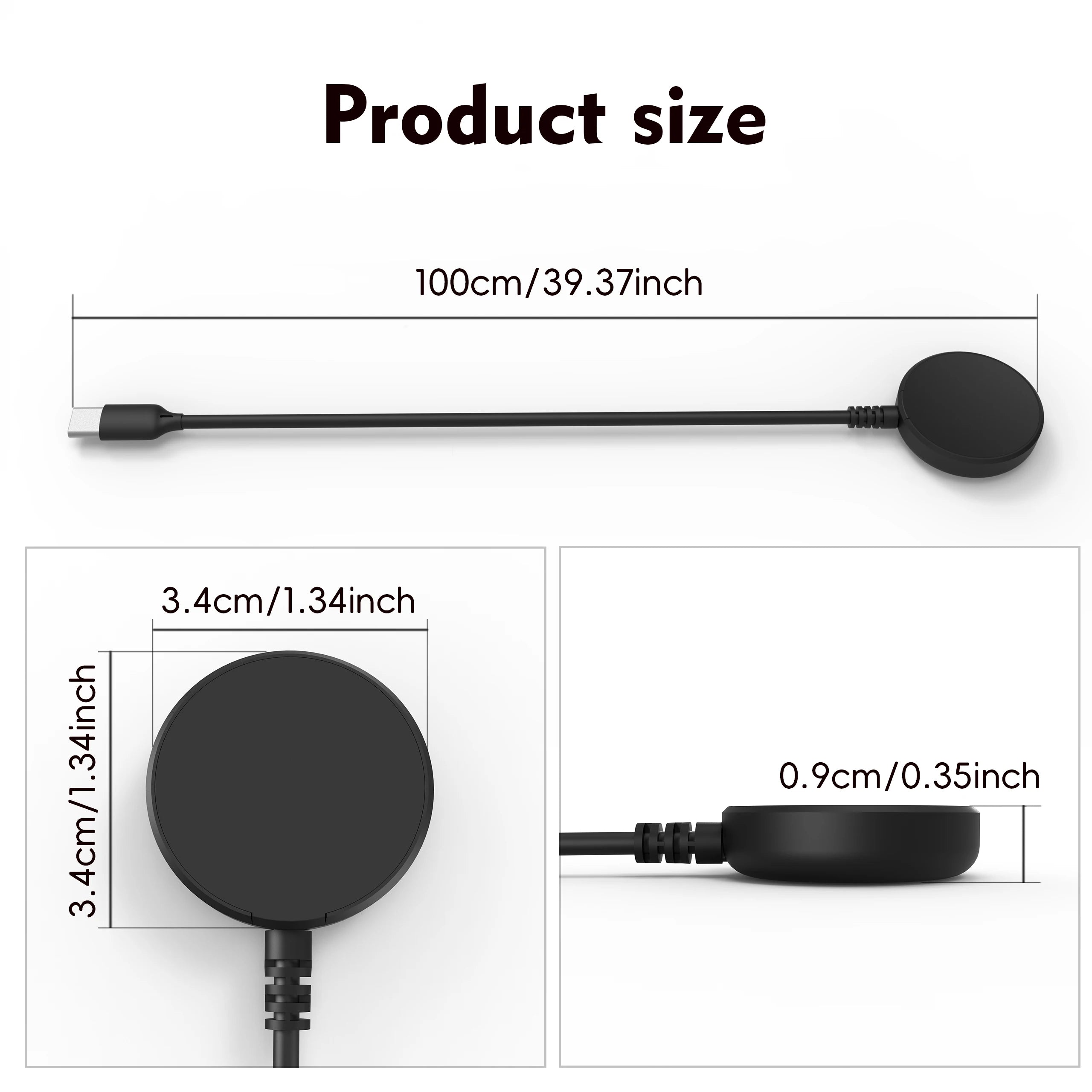 Wireless charger Galaxy Watch Charger for Galaxy Watch 3/4/5/6/7/8, FE, Ultra, 4/6/8 Classic.5 Pro,Active 1/2  USB-A USB-C