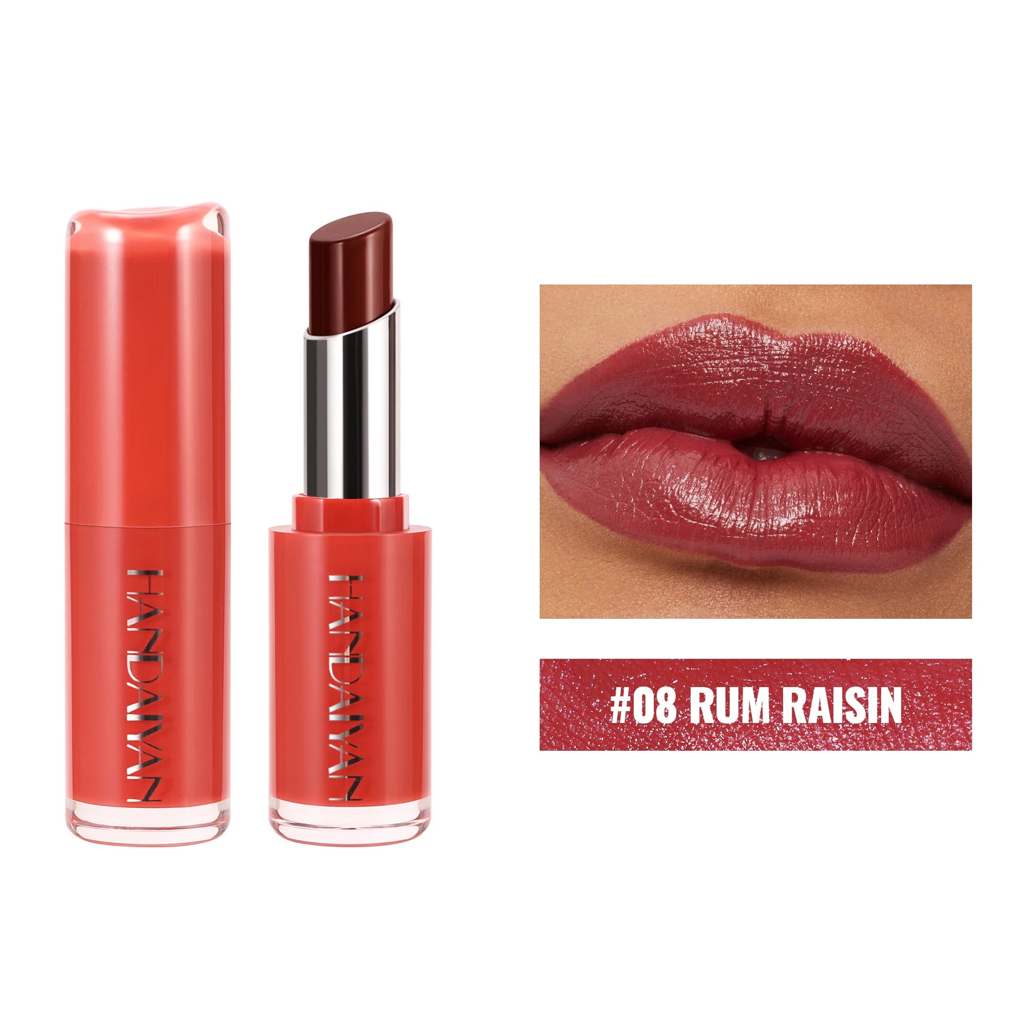 Velvet Lipstick 8 Colors Natural Moisturizing Waterproof Long-Lasting Color Non-stick Natural Daily Look Lipsticks