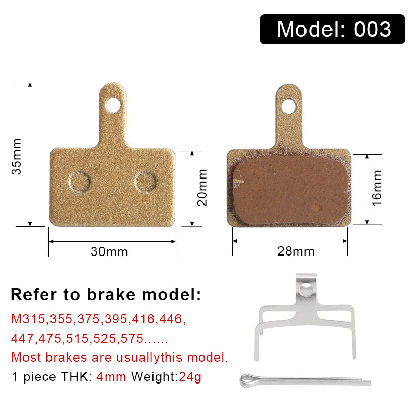 2 Pair Bicycle Hydraulic Disc Metal Brake Pads For Shimano SRAM AVID HAYES Magura ZOOM B01S Cycling MTB Bike Part Accessories