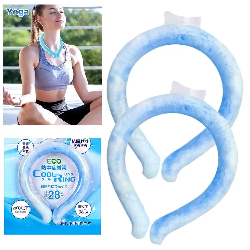 Hot Wearable Neck Cooling Tube Reusable Body Cooling Ice Ring Neck Cooler Soft for Summer Cooling Neck Wrap Outdoor Workers