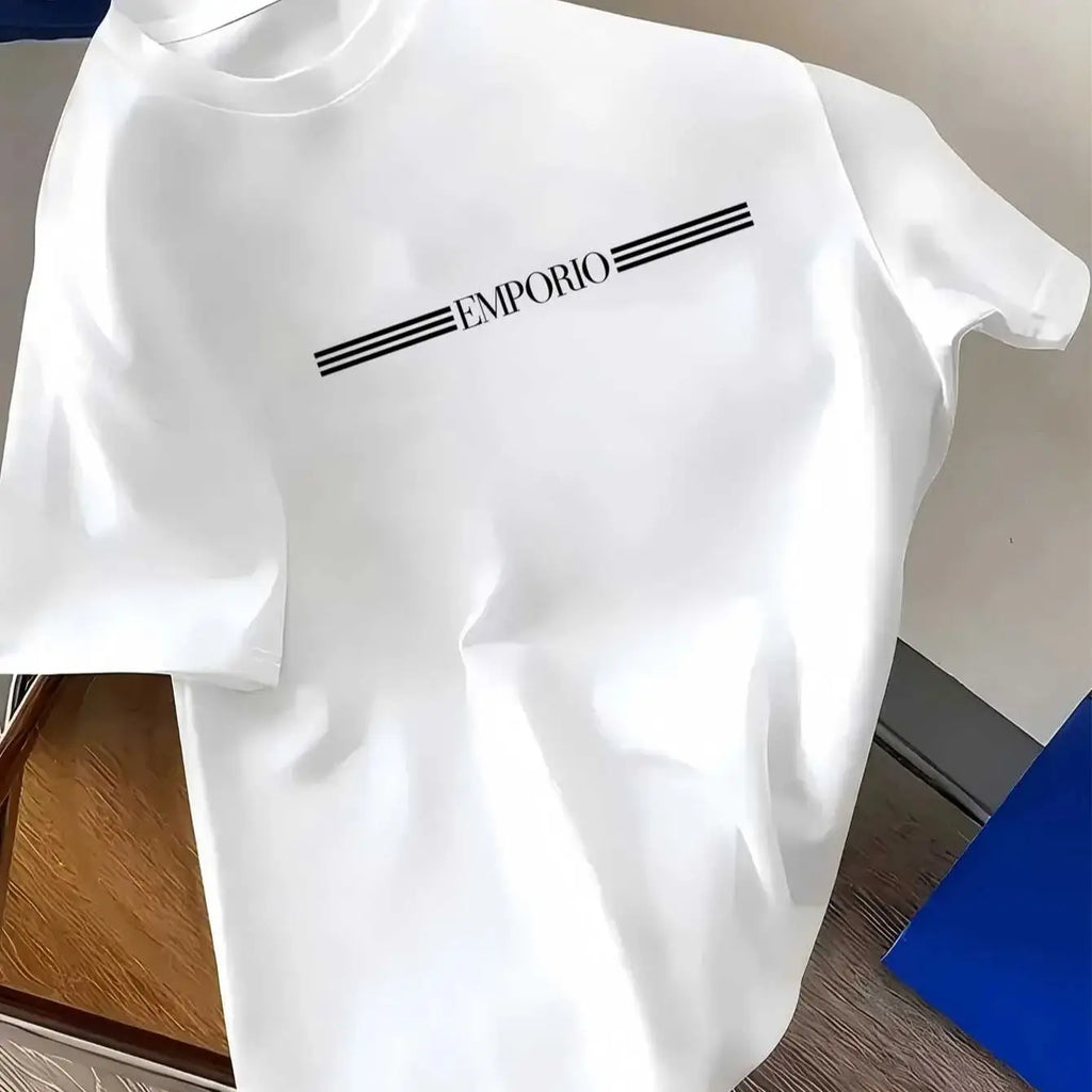 Men's T-shirt - Breathable and sweat-wicking short-sleeved round-neck casual and sportswear style shirt suitable for all seasons