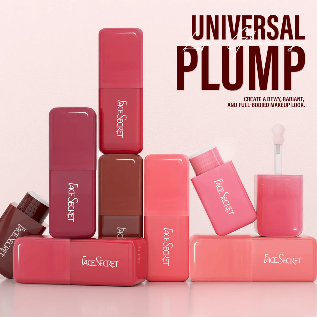 8 Color Universal Plump Lip Tint Water Gloss Tint,Moisturizing Waterproof Liquid Lipstick, Non-Stick,High Pigment,Long-Lasting