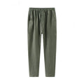 Pants Men's Summer Thin Nine-Point Pants Solid Color Versatile Casual Straight Leg Wide