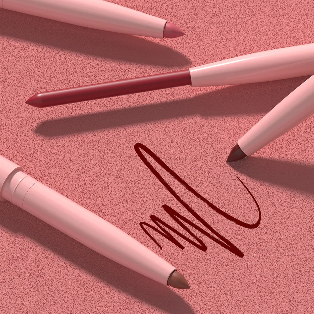 DUNUF New 6 Color Lipstick Lip Liner Set Velvet Matte Lip Pencil Waterproof Natural Outline Lip Contour Line Makeup Lipliner Pen