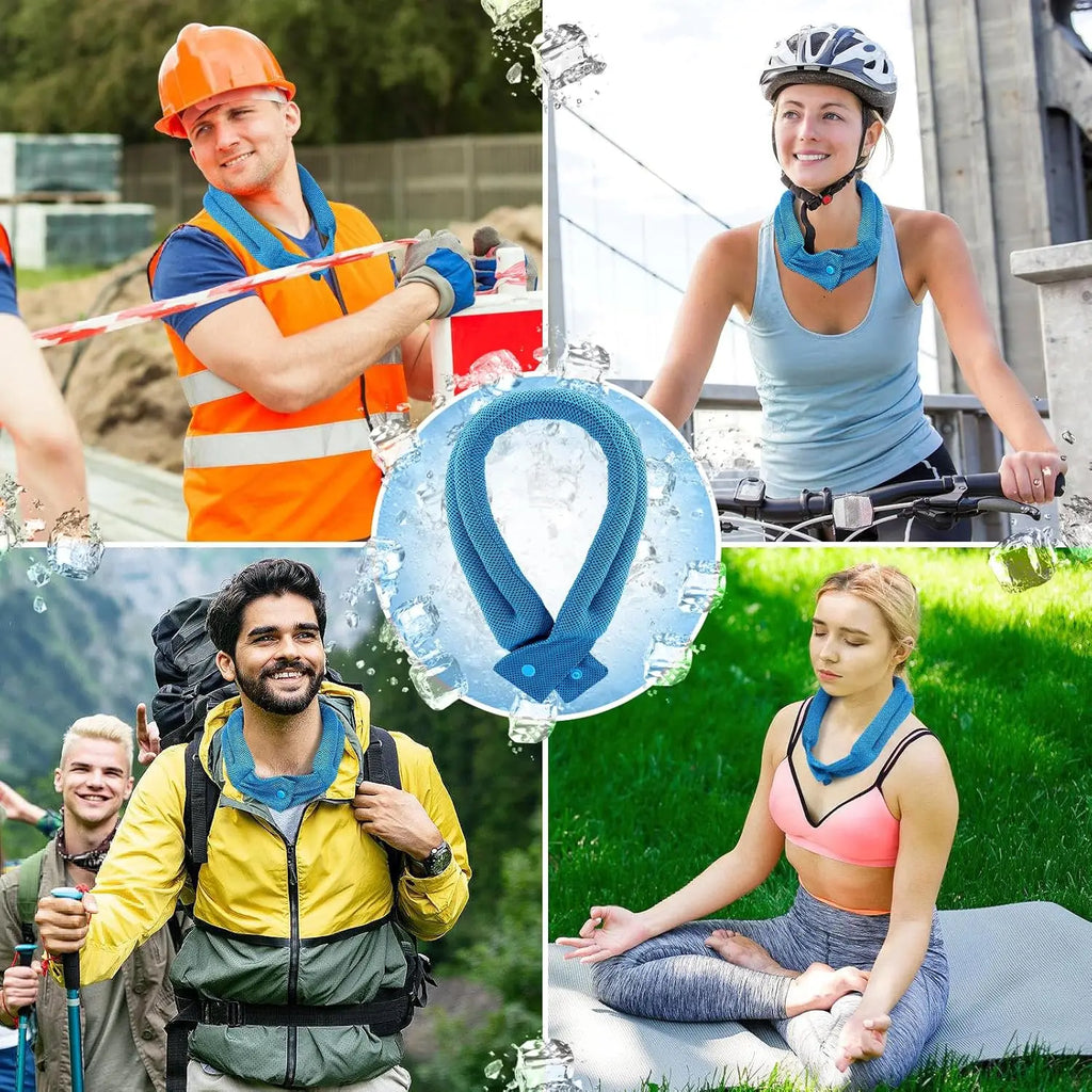 Cooling Neck Scarf Summer Outdoor Ice Neck Ring For Fitness Camping Cycling Fishing Working Travel Portable Cooling Supplies 1pc