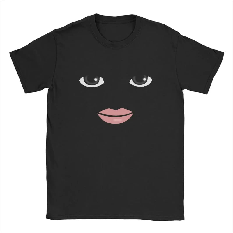 T Shirt for Woman Novelty Robloxs Woman Face Game Meme Graphic T Shirts Women Fashion Short Sleeve T-shirts Unisex Tops Lady
