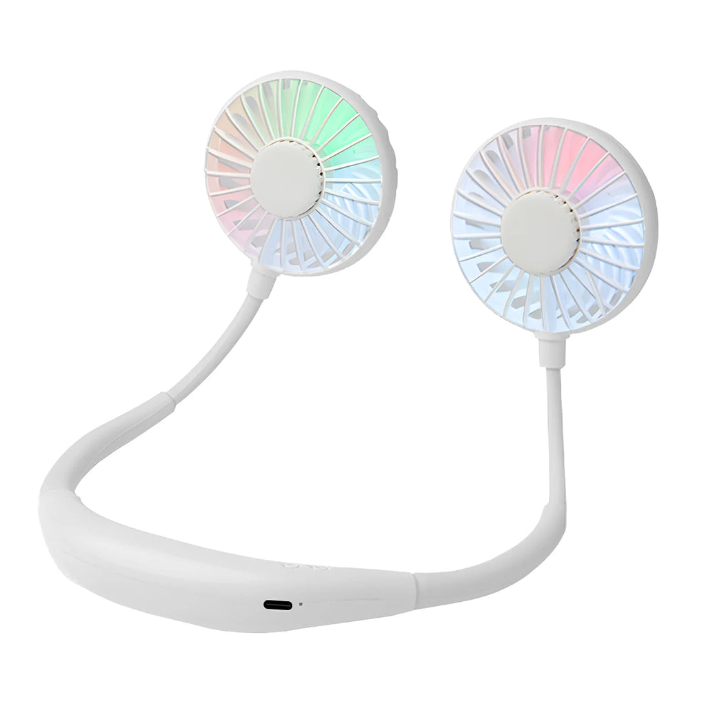 Neck Fan Rechargeable 1200mAh 3 Speeds Hands Free Wearable Fan Portable Personal Cooling Fan for Travel Outdoor Hot Sale